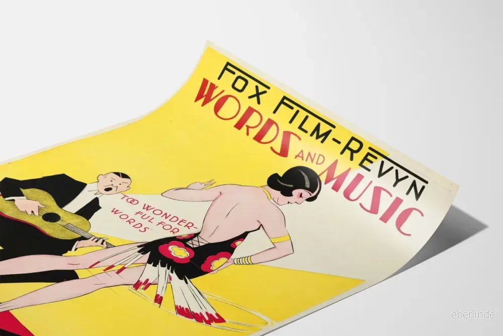 Vintageposter med ord och musik – väggdekoration i retrostil - Bild 3
