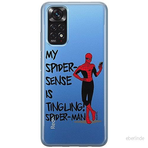 ERT GROUP mobiltelefonfodral för Xiaomi REDMI NOTE 11T/ 11S 5G/ POCO M4 PRO 5G originalt och officiellt licensierat Marvel mönster Spider Man 024, gedeeltelijk transparant 5905795000738
