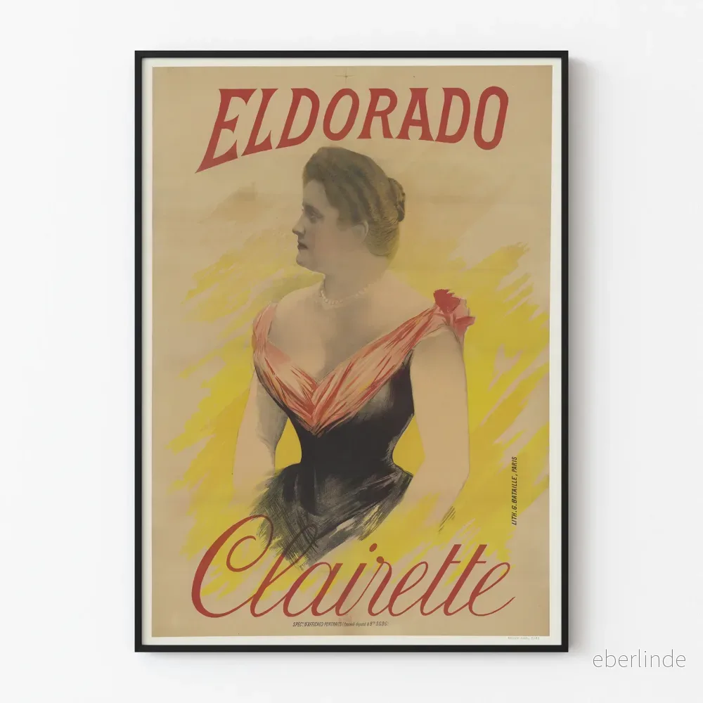 Vintageposter Eldorado Clairette elegant väggdekoration