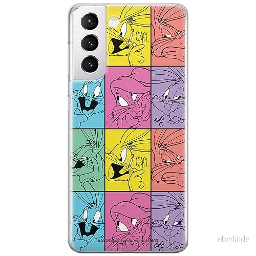 ERT GROUP mobiltelefonfodral för Samsung S21 originalt och officiellt licensierat Looney Tunes mönster Bugs 026 optimalt anpassad till formen på mobiltelefonen, fodral tillverkad av TPU plast 5905795092597