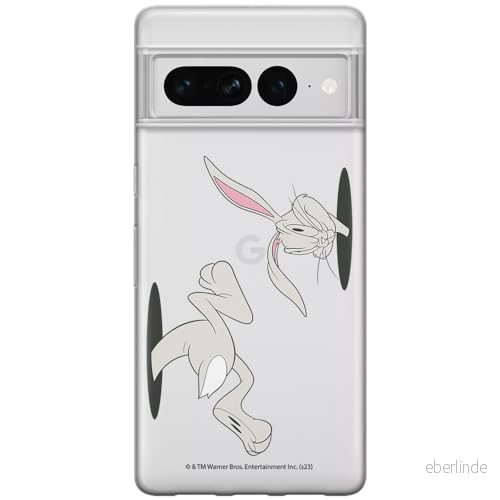ERT GROUP mobiltelefonfodral för Google PIXEL 7 PRO originalt och officiellt licensierat Looney Tunes mönster Bugs 016 optimalt anpassad till formen på mobiltelefonen, gedeeltelijk transparant 5905795177966