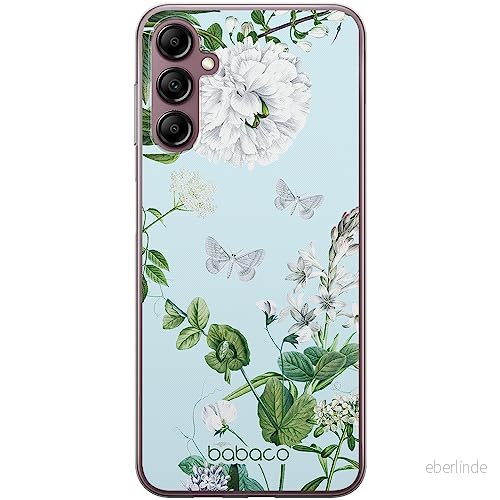 ERT GROUP mobiltelefonfodral för Samsung A14 4G/5G originalt och officiellt licensierat Babaco mönster Flowers 030 optimalt anpassad till formen på mobiltelefonen, fodral tillverkad av TPU plast 5905511826109