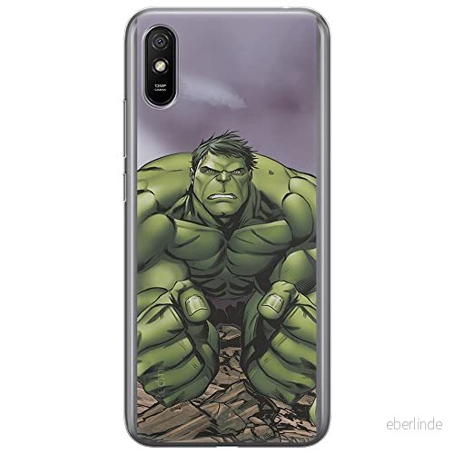 ERT GROUP mobiltelefonfodral för Xiaomi REDMI 9A originalt och officiellt licensierat Marvel mönster Hulk 004 Vit optimalt anpassad till formen på mobiltelefonen, fodral tillverkad av TPU plast 5903040295069