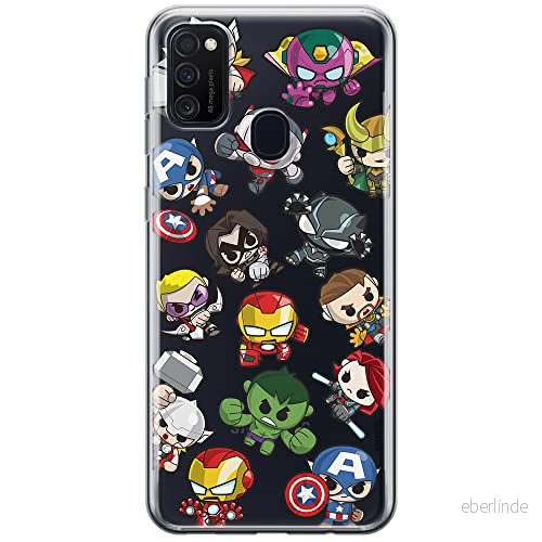 ERT GROUP mobiltelefonfodral för Samsung M21 originalt och officiellt licensierat Marvel mönster Avengers 024 optimalt anpassad till formen på mobiltelefonen, gedeeltelijk transparant 5904805189722