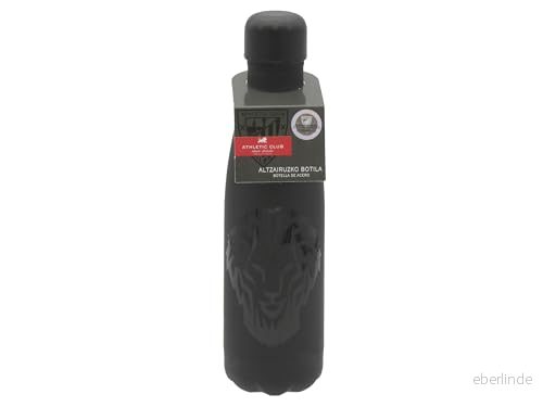 Athletic Club Vattenflaska i stål, Vattenflaska, Flaska, Cantimplor, Hermetisk förslutning, 550 ml, svart, officiell produkt (CyP Brands) 8426842101453