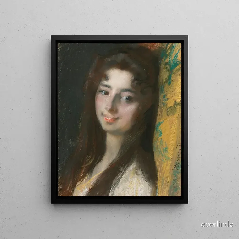 Målning Portrait d'une dame - Albert Besnard | Konsttryck