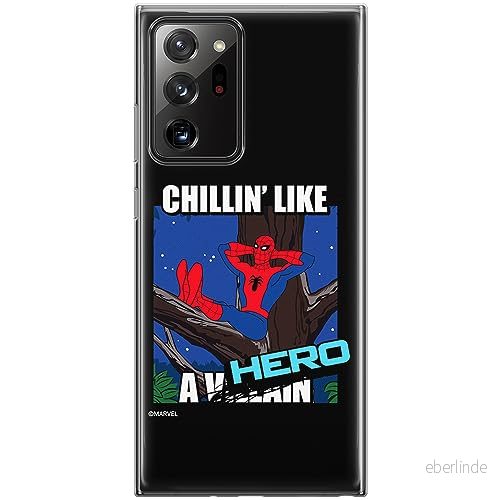ERT GROUP mobiltelefonfodral för Samsung GALAXY NOTE 20 ULTRA originalt och officiellt licensierat Marvel mönster Spider Man 033 anpassad till formen på mobiltelefonen, fodral tillverkad av TPU plast 5905795009458