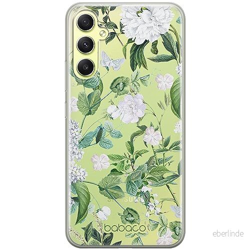ERT GROUP mobiltelefonfodral för Samsung A34 5G originalt och officiellt licensierat Babaco mönster Flowers 034 optimalt anpassad till formen på mobiltelefonen, gedeeltelijk transparant 5905511784904