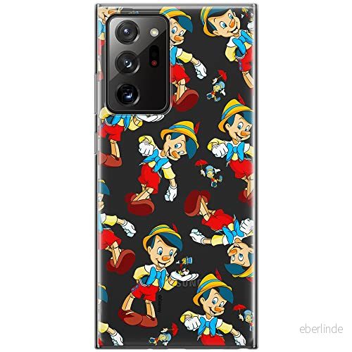 ERT GROUP mobiltelefonfodral för Samsung GALAXY NOTE 20 ULTRA originalt och officiellt licensierat Disney mönster Pinocchio 002 anpassad till formen på mobiltelefonen, gedeeltelijk transparant 5905131814340