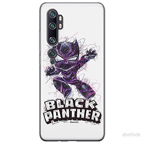 ERT GROUP mobiltelefonfodral för Xiaomi MI NOTE 10 / PRO originalt och officiellt licensierat Marvel mönster Black Panther 017, fodral tillverkad av TPU plast 5904805232794