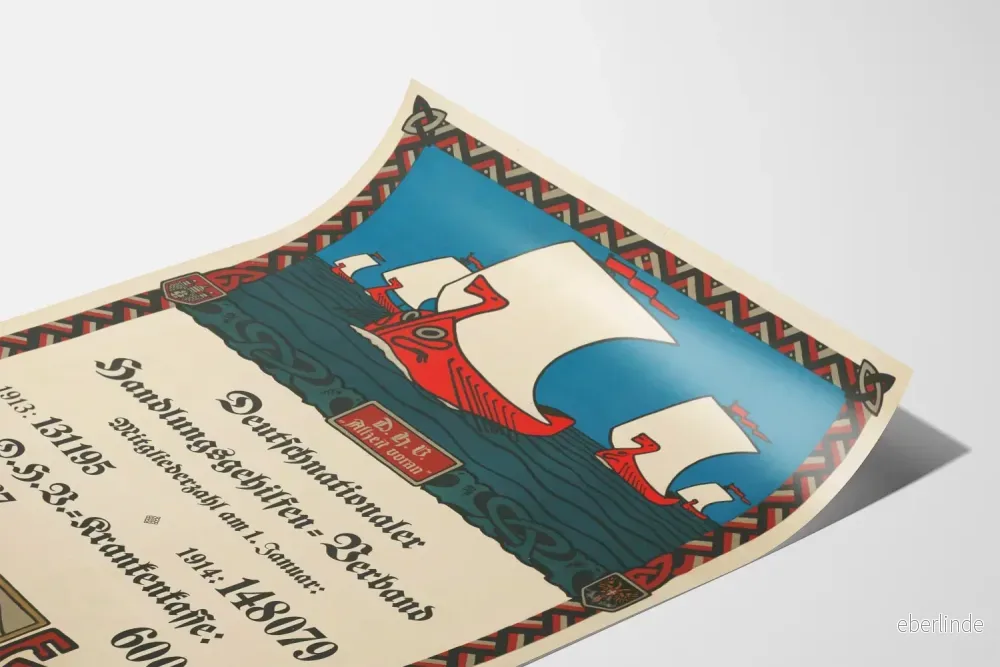 Vintagevikingbåtar poster väggdekoration - Bild 3