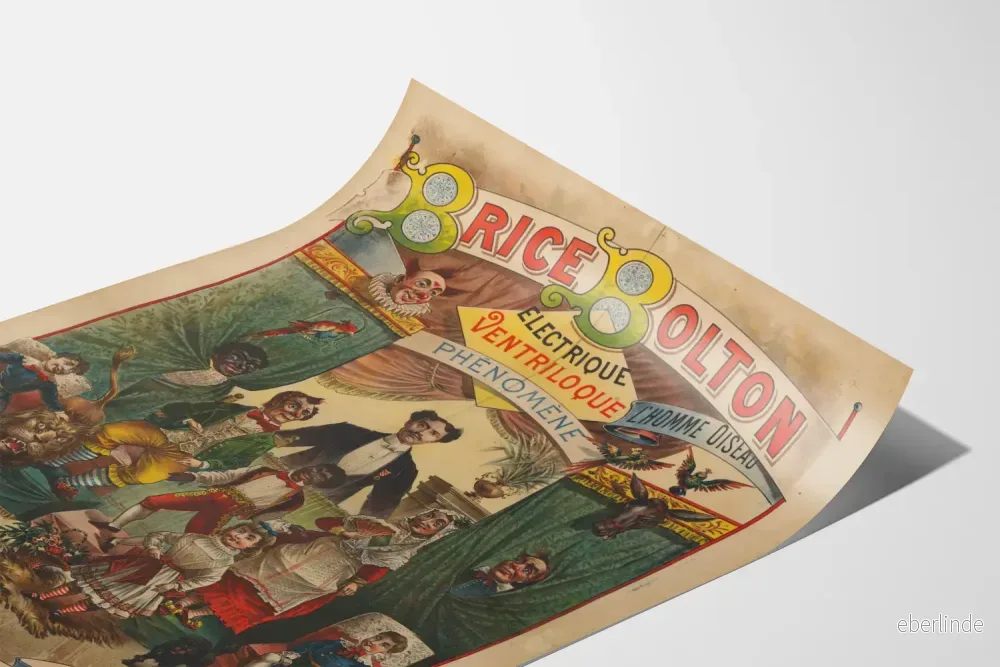 Vintageposter av Brice Bolton, elektrisk ventriloquist - Bild 3