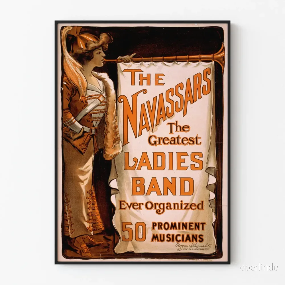 Vintageposter The Navassars - Stor kvinnlig fanfare
