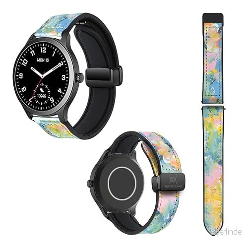 22 mm klockarmband i silikon och äkta läder: Pastell 3614845711563 22 mm klockarmband i silikon och äkta läder: Pastell 3614845711563