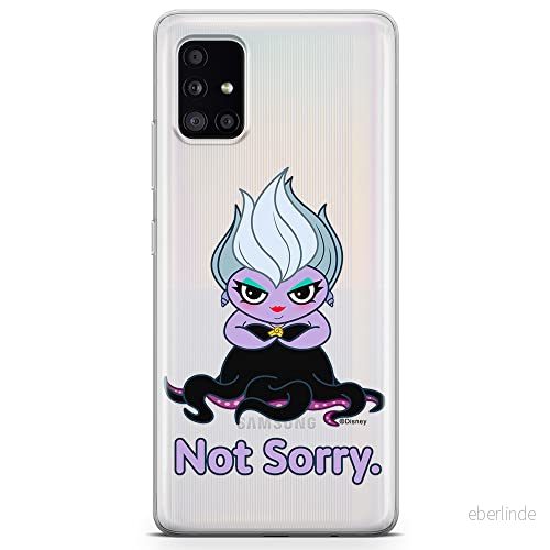 ERT GROUP mobiltelefonfodral för Samsung A51 originalt och officiellt licensierat Disney mönster Ursula 004 optimalt anpassad till formen på mobiltelefonen, gedeeltelijk transparant 5905131460035