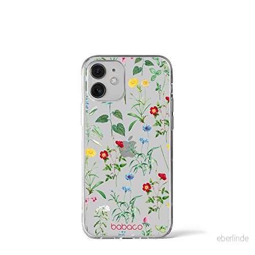 ERT GROUP mobiltelefonfodral för Iphone 12 Mini originalt och officiellt licensierat Babaco mönster Flowers 042 optimalt anpassad till formen på mobiltelefonen, gedeeltelijk transparant 5905131316714