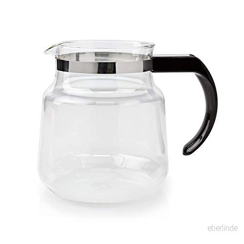 Nedis glaskanna för Moccamaster modeller K och KB, 1,2 l kapacitet, svart handtag, lämplig Douwe Egberts utmärkt 10 tal diskmaskinssäker men handtvätt rekommenderas 5412810331000