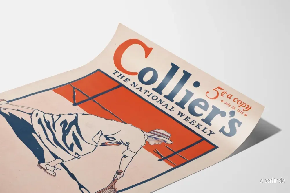 Vintageposter Collier's The National Weekly - Kvinnors tennis 1916 - Bild 3