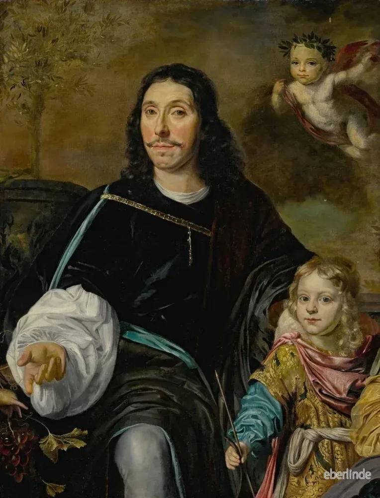 Målning Porträtt av en gentleman och en ung pojke - Abraham Lambertsz van den Tempel | Konsttryck - Bild 2
