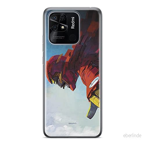 ERT GROUP mobiltelefonfodral för Xiaomi REDMI 10C originalt och officiellt licensierat Marvel mönster Iron Man 015 optimalt anpassad till formen på mobiltelefonen, fodral tillverkad av TPU plast 5905511535834