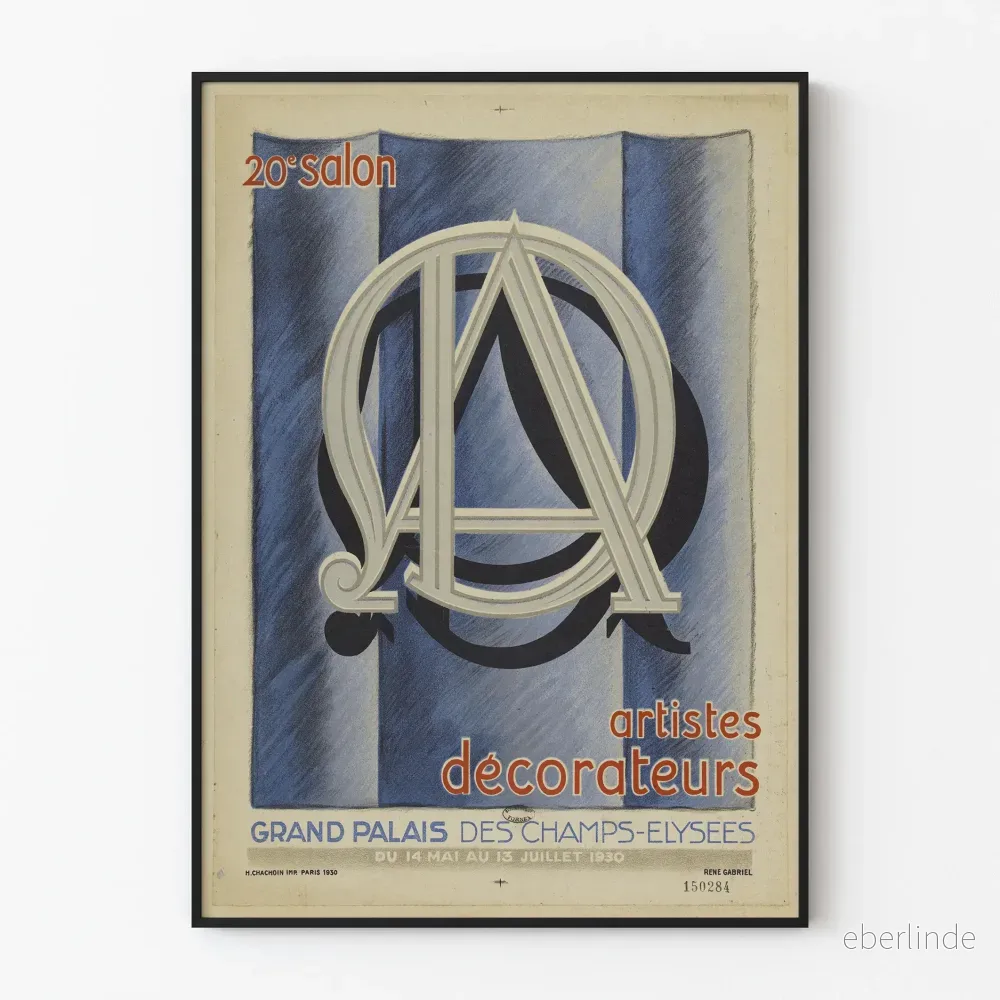 Affisch för salong konstnärer inredare 1930 Grand Palais Affisch för salong konstnärer inredare 1930 Grand Palais