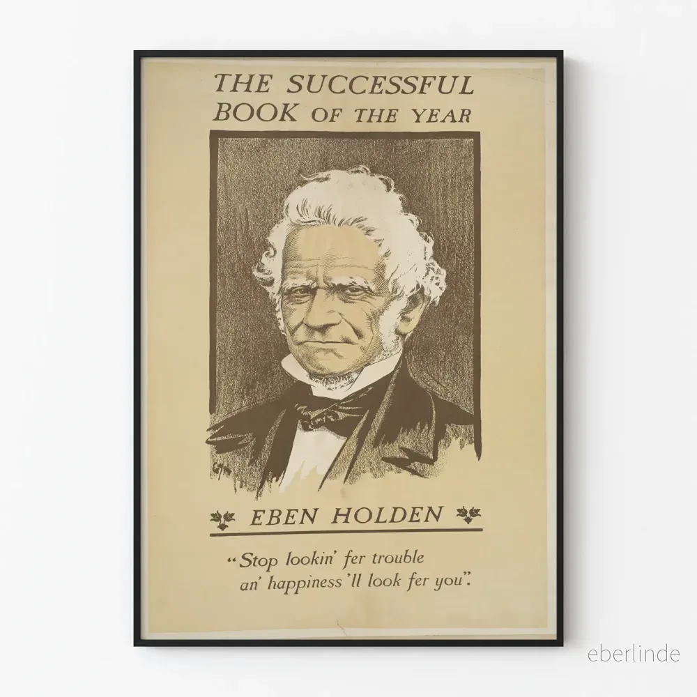 Vintageposter 'The Successful Book of the Year' Eben Holden