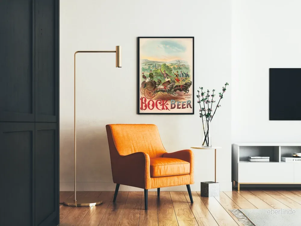 Vintageposter Bock Beer – Retro och originell väggdekoration - Bild 2