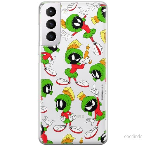 ERT GROUP mobiltelefonfodral för Samsung S21 PLUS originalt och officiellt licensierat Looney Tunes mönster Marvin 004 optimalt anpassad till formen på mobiltelefonen, gedeeltelijk transparant 5905511636210