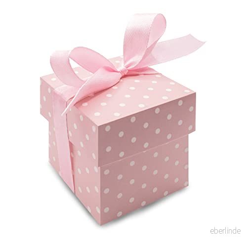 Decoraparty 10 Lådor Rosetthållare med rosett för gynnar, Karamell Dörr Konfetti Markera Plats bröllop Konfirma Dop årsdagen Festlig nattvardsgång Rosa till Pois 8056249830412
