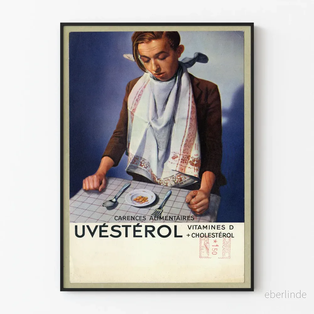 Vintageposter Uvéstérol Vitaminer D och Kolesterol
