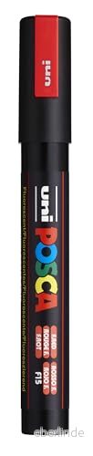 POSCA 182577 markeringspenna med medelfin rund spets, neonröd 4902778198049