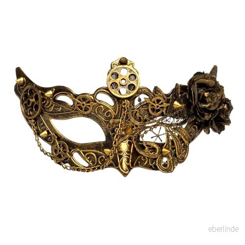 Boland 54575 mask steampunk för vuxna, ansiktsmask, kostymtillbehör, tillbehör karneval och temafest 8712026545756