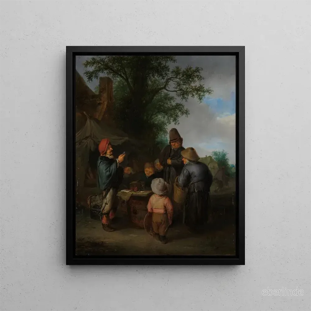 Målning Le Charlatan - Adriaen van Ostade | Konsttryck