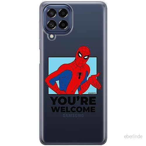 ERT GROUP mobiltelefonfodral för Samsung M33 5G originalt och officiellt licensierat Marvel mönster Spider Man 030 optimalt anpassad till formen på mobiltelefonen, gedeeltelijk transparant 5905795007249
