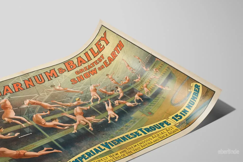 Vintageposter Barnum & Bailey - Vänskapsflygande Världstrupp - Bild 2