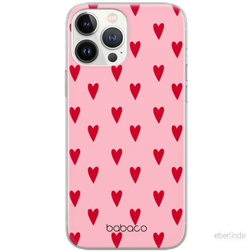 ERT GROUP mobiltelefonfodral för Apple Iphone 12/12 PRO originalt och officiellt licensierat Babaco mönster Hearts 004 Vit anpassad till formen på mobiltelefonen, fodral tillverkad av TPU plast 5904805015434