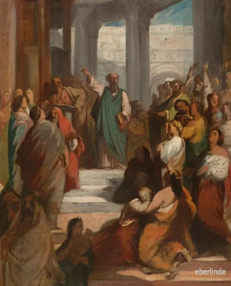 Målning Saint Paul à Éphèse - Jean - François Béranger | Konsttryck - Bild 2