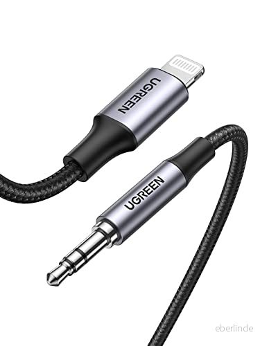 UGREEN Lightning till 3,5 mm Audio Kabel MFi-certifiering Kompatibel med iPhone 14/13/12/11 (1 m) 6957303875092
