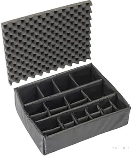Peli 1615, vadderad avdelarsats, originaltillbehör till Protector-väska, kompatibelt med: 1610, färg: svart/gul 19428028541