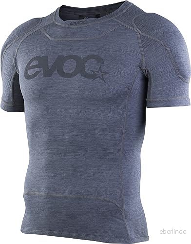 EVOC ENDURO tröja, skyddströja (LITESHIELD FLEX axelskydd, S.LEISURE stretchmaterial, 3D ventilation, cykeltillbehör som kan tvättas i maskin, storlek: S), Carbon Grey 4250450731238