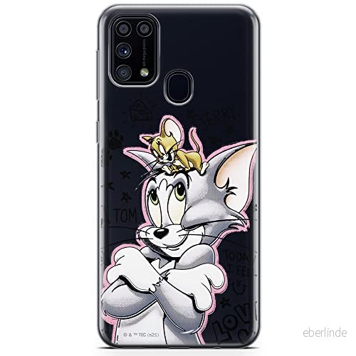 ERT GROUP mobiltelefonfodral för Samsung M31 originalt och officiellt licensierat Tom and Jerry mönster 004 optimalt anpassad till formen på mobiltelefonen, gedeeltelijk transparant 5904805246883