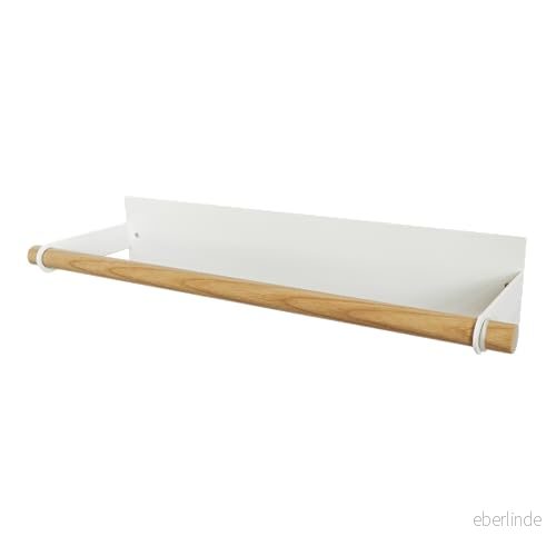 Yamazaki 2567 TOSCA magnetisk köksrullehållare, vit, stål/trä, minimalistisk, 32 x 8,5 6 cm 4903208025676