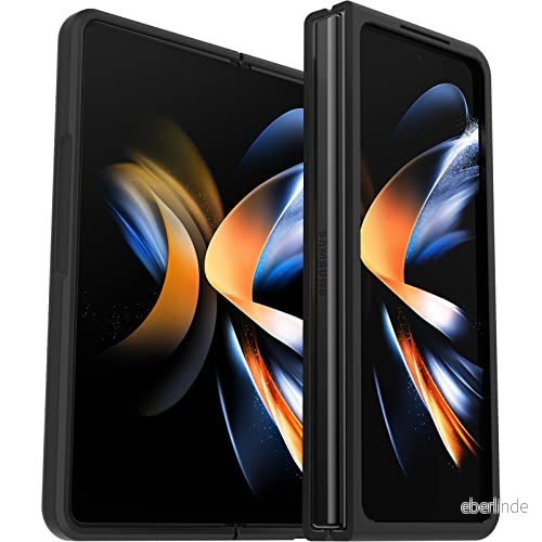 OtterBox tunt Flex skal för Galaxy Z Fold4, stöttåligt, fallsäkert, i två delar, testad till militärstandard, vikbara telefoner, Svart 840304704996