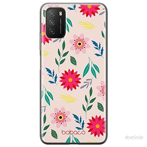 ERT GROUP mobiltelefonfodral för Xiaomi REDMI 9T originalt och officiellt licensierat Babaco mönster Flowers 010 optimalt anpassad till formen på mobiltelefonen, fodral tillverkad av TPU plast 5904805601088