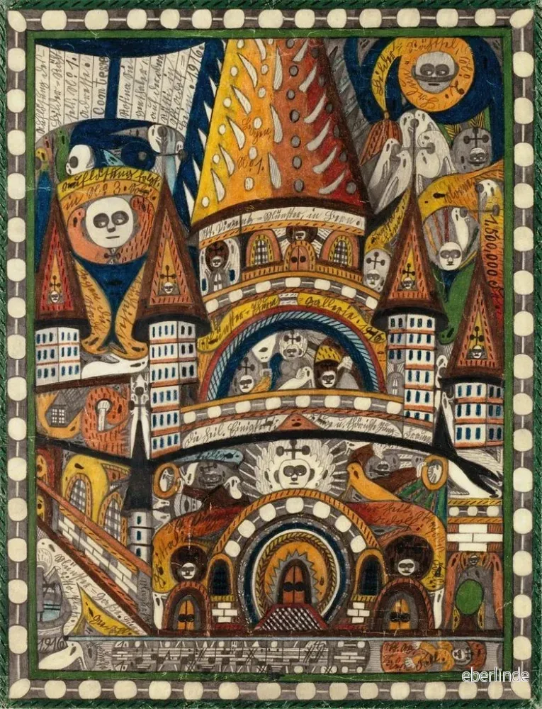 Målning av Berns Saint-Vincent-katedral - Adolf Wölfli - Bild 2
