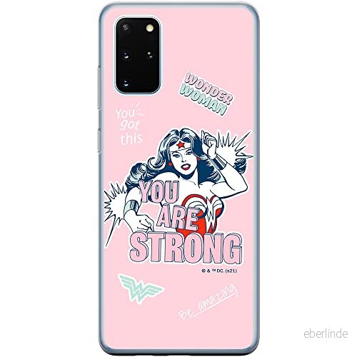 ERT GROUP mobiltelefonfodral för Samsung S20 PLUS / S11 originalt och officiellt licensierat DC mönster Wonder Woman 025 Vit anpassad till formen på mobiltelefonen, fodral tillverkad av TPU plast 5903932931204