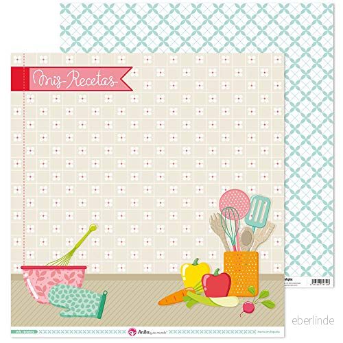 Anita y Su Mundo Samling Scrapbooking, Paper, Layout Mina Recept, 30,5 x cm 8413623748617