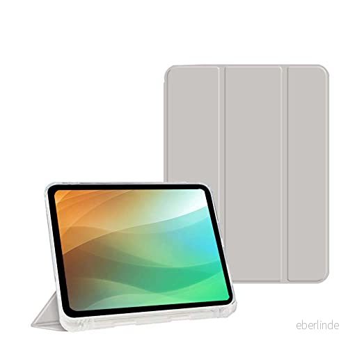 BXGH iPad Pro 11 tums fodral 2022(4th Gen)/ 2021(3rd Gen) med pennahållare, Trifold Stand Smart Case mjuk TPU baksida, Auto Wake/Sleep (grå) 9011704887348