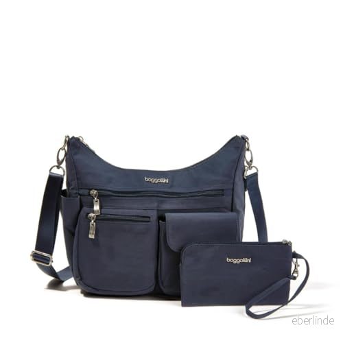 Baggallini modern Everywhere Bag Hobo Crossbody väskor för kvinnor med RFID plånbok, Fransk marinblå, Einheitsgröße 741980895933