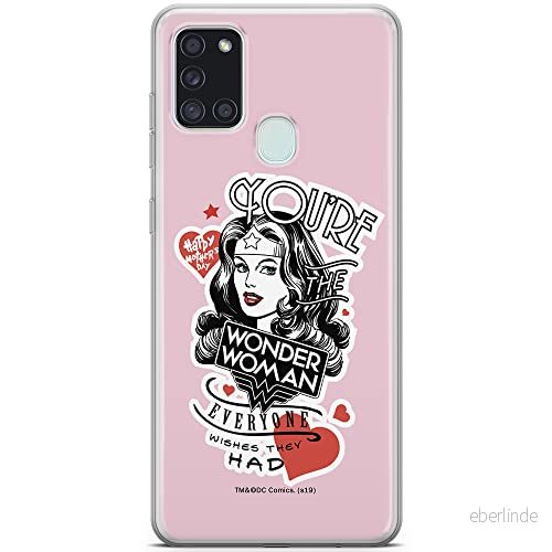 ERT GROUP mobiltelefonfodral för Samsung A21s originalt och officiellt licensierat DC mönster Wonder Woman 014 optimalt anpassad till formen på mobiltelefonen, fodral tillverkad av TPU plast 5903040264645